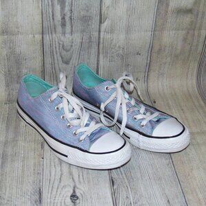 CONVERSE Chuck Taylor All Star OX Pastel Blue/Pink Sneakers Womens Size 8